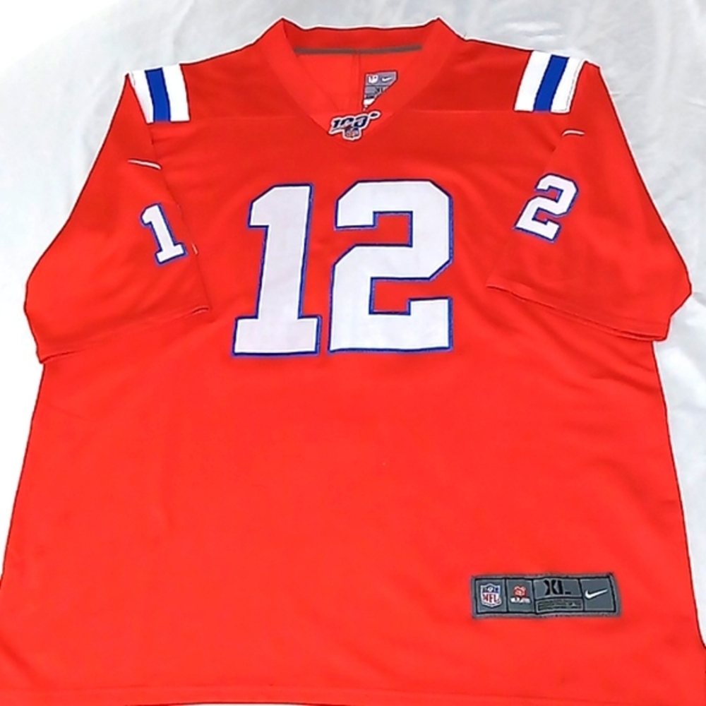 NFL Jersey..Tom Brady..XL..Red&White